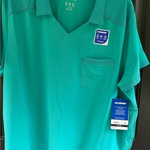 Scrubstar Aquamarine Blue scrub top. NWT